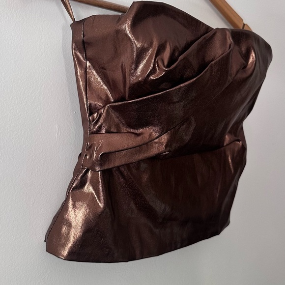 Zara Bronze Gold Corset Tube Top - Picture 5 of 6